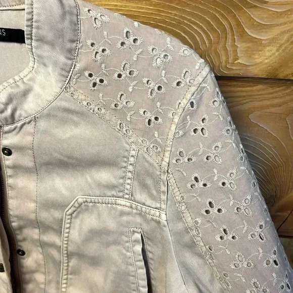 Max Jeans Utility Womens jacket Lg light pink 100% Tencel pockets drawstring Y2K - Picture 5 of 9